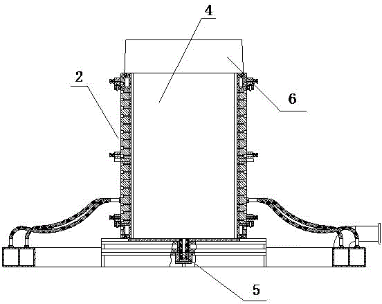 Circular water-cooling crystallizer ingot mould