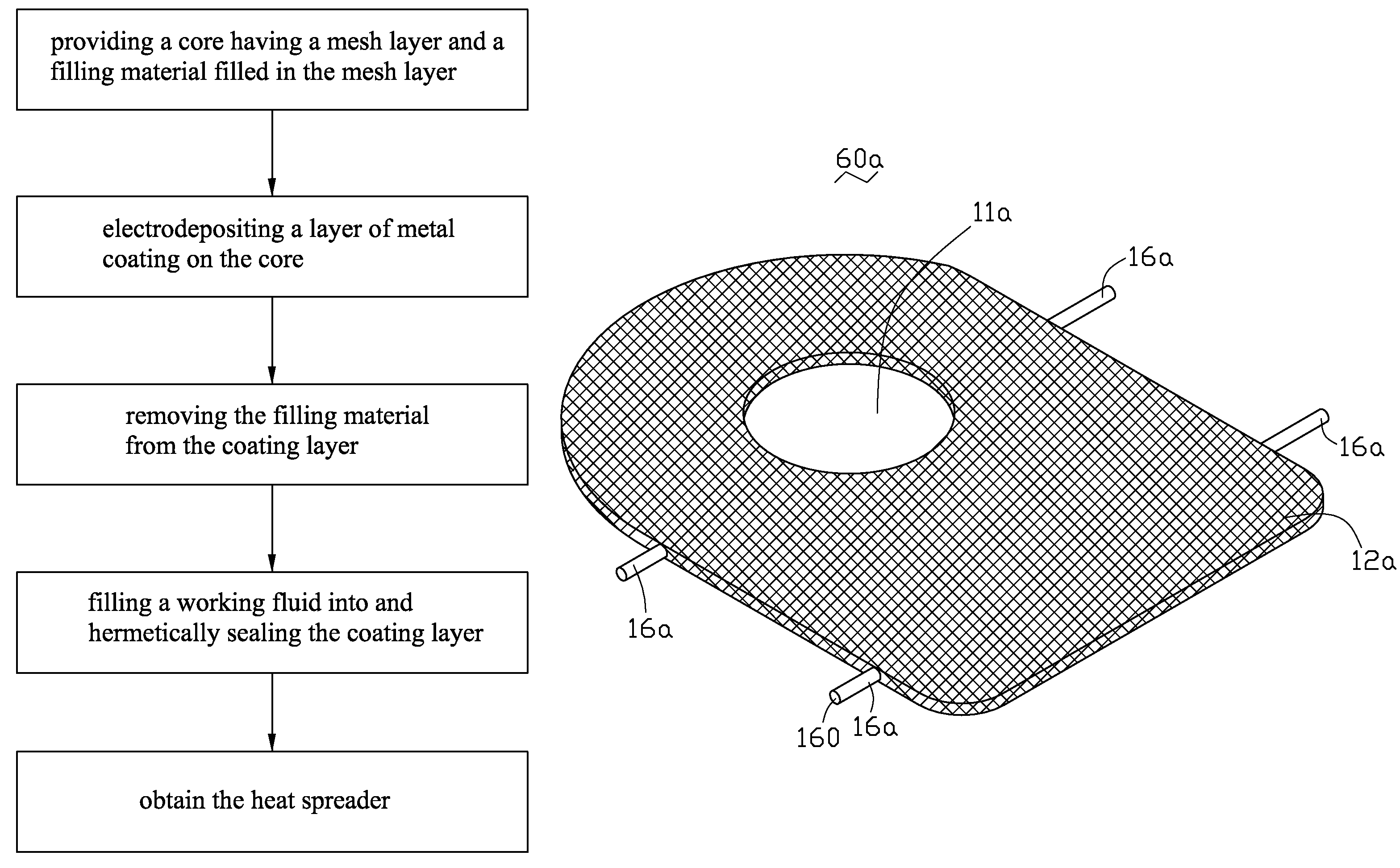 Heat spreader with vapor chamber and method of manufacturing the same