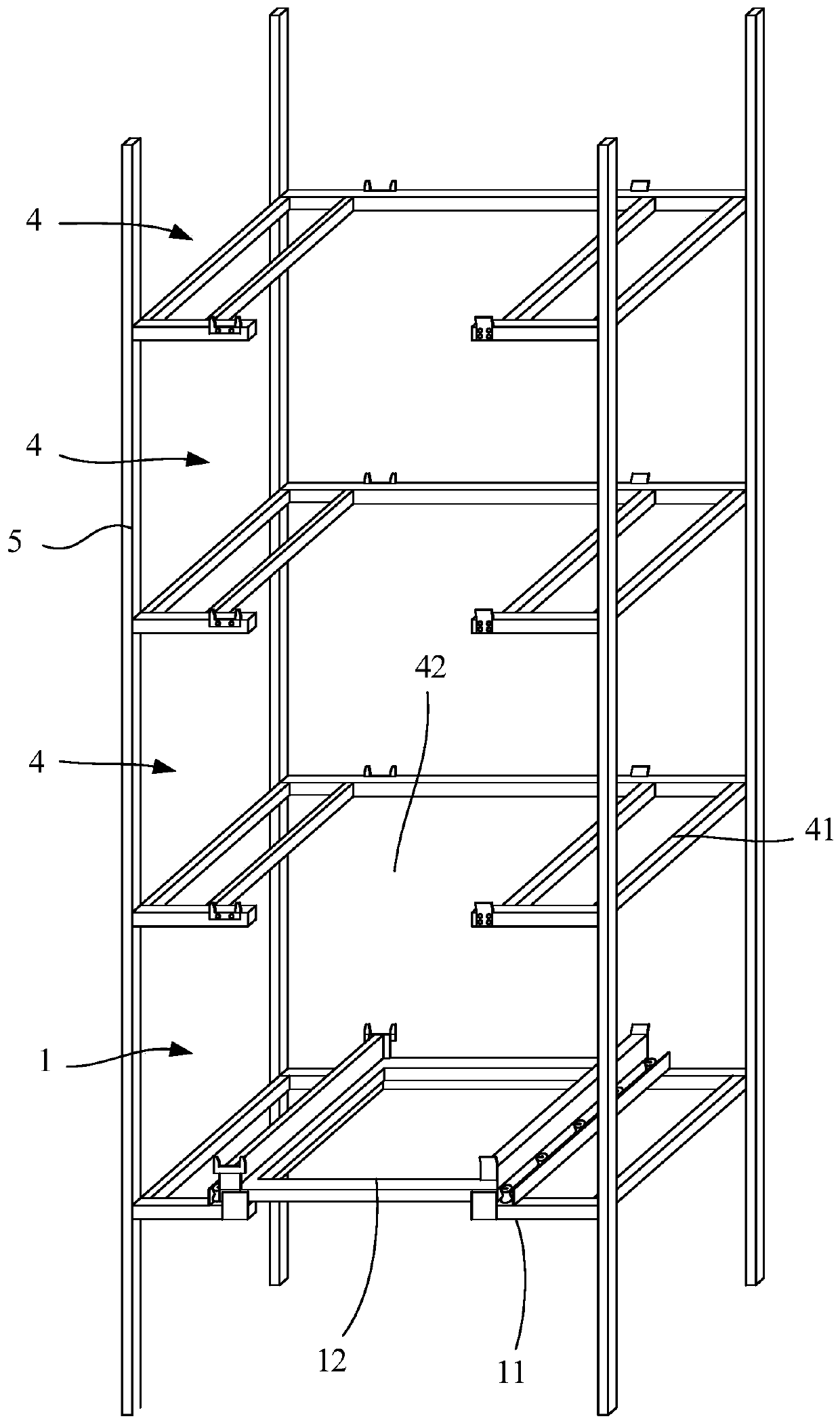 Emergency bin, charging rack, electric energy station and battery placing rack