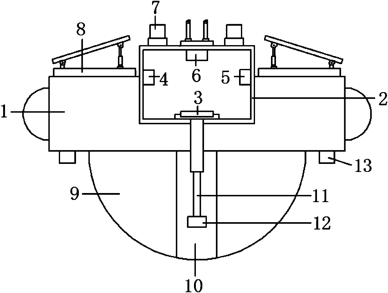 Wetland water resource water-quality online detection device and detection method