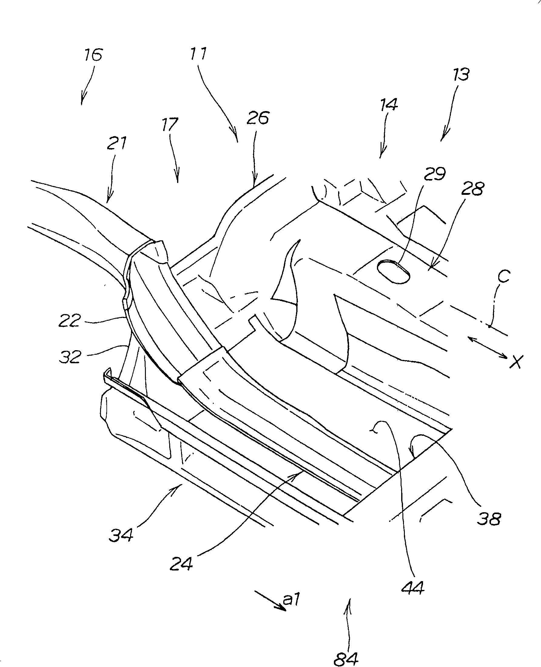 Vehicle body floor structure