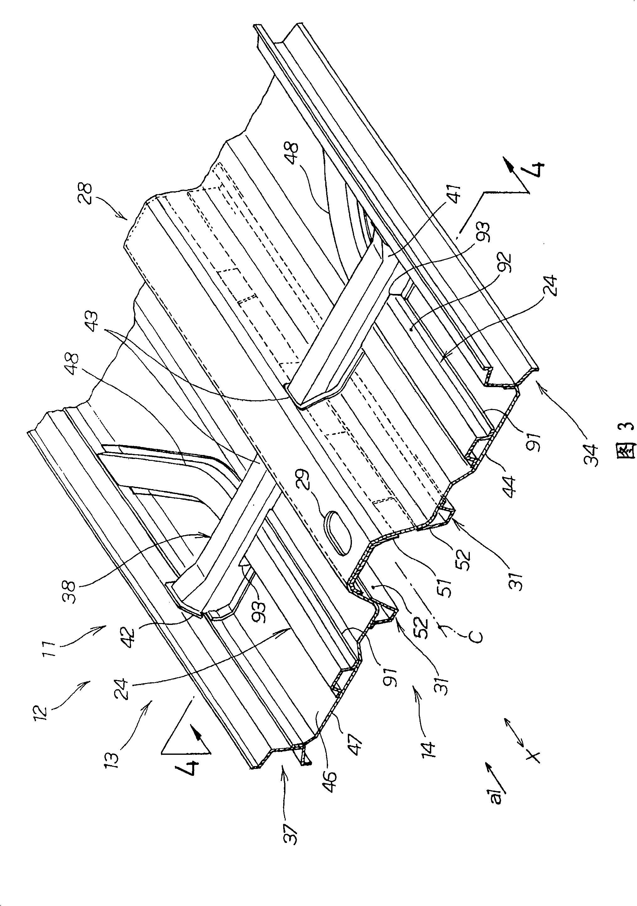 Vehicle body floor structure