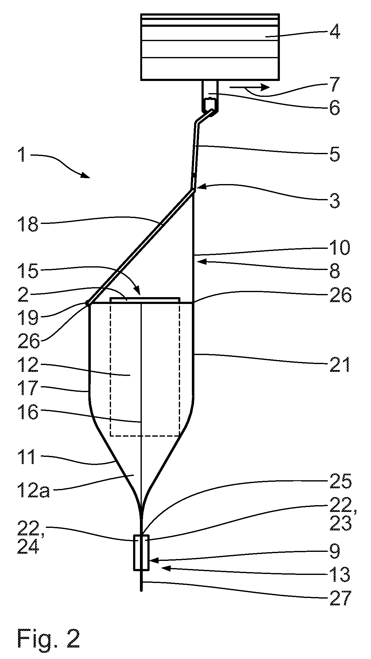 Carrying device for receiving goods