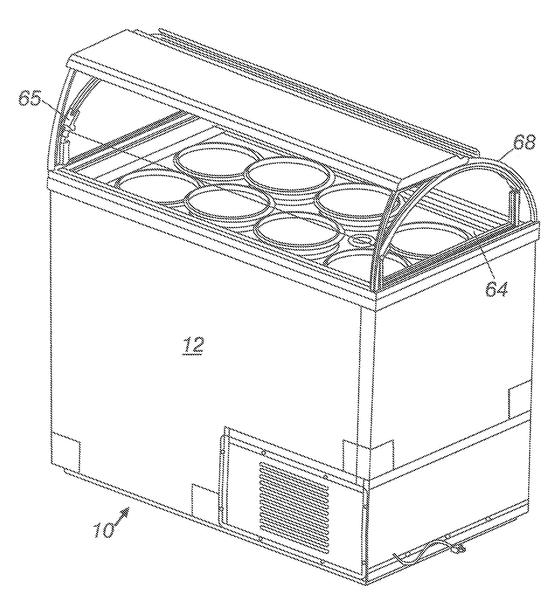 Ice cream dipping cabinet