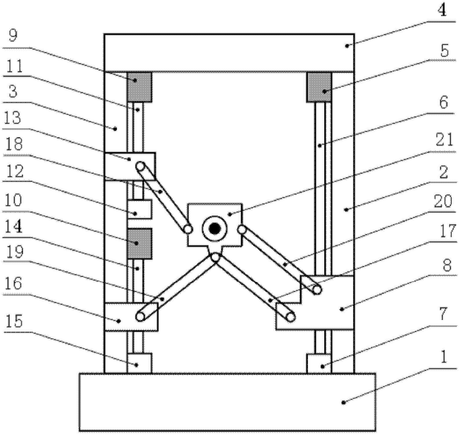 Two-degree-of-plane-freedom redundant drive parallel mechanism and machine tool with same