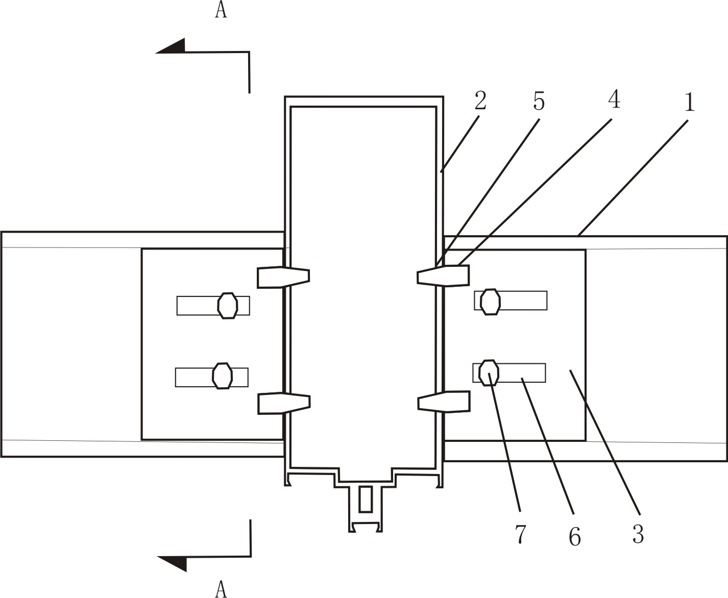 Connecting structure for upright posts and cross beams of glass curtain wall