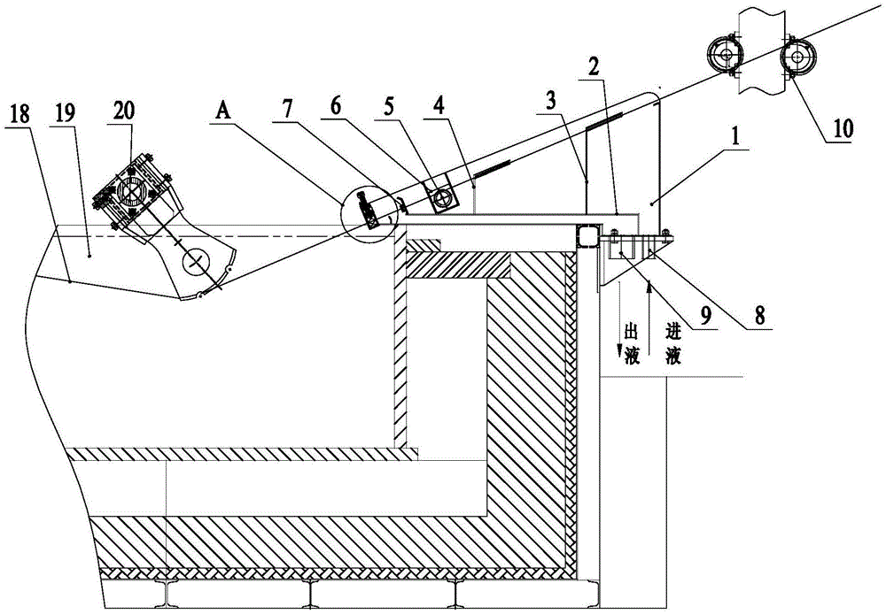 Steel wire hot-dip galvanization wiping and sink cooling device