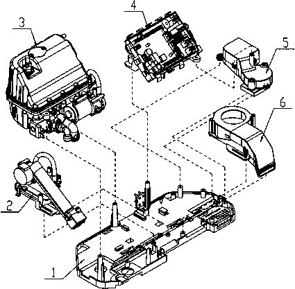 Integrated machine core of intelligent toilet bowel