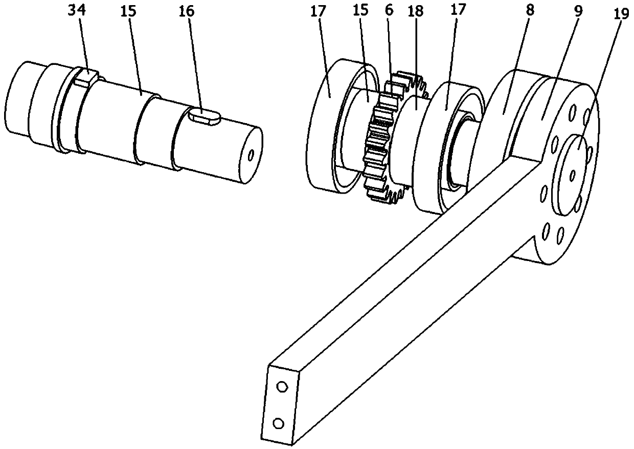 Cylindrical gear pair quasi-static transmission error test bench, test method and data processing method