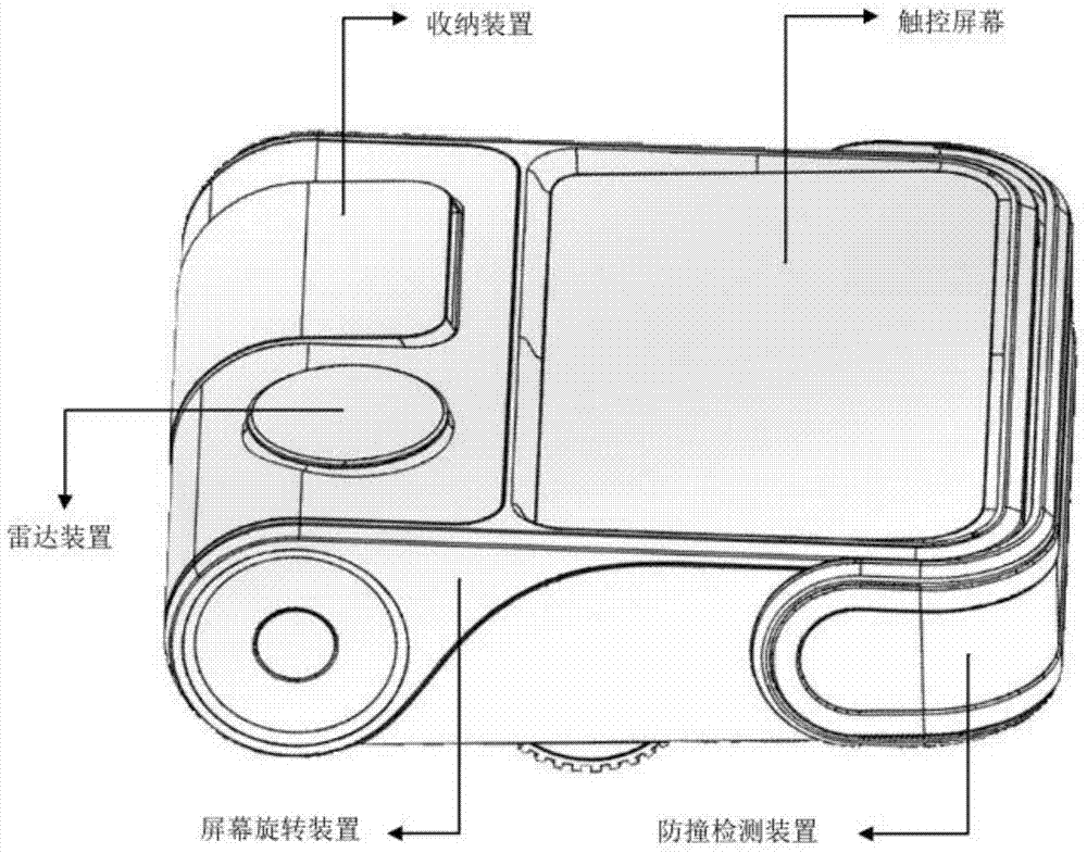 Intelligent floor sweeping robot with touch input function