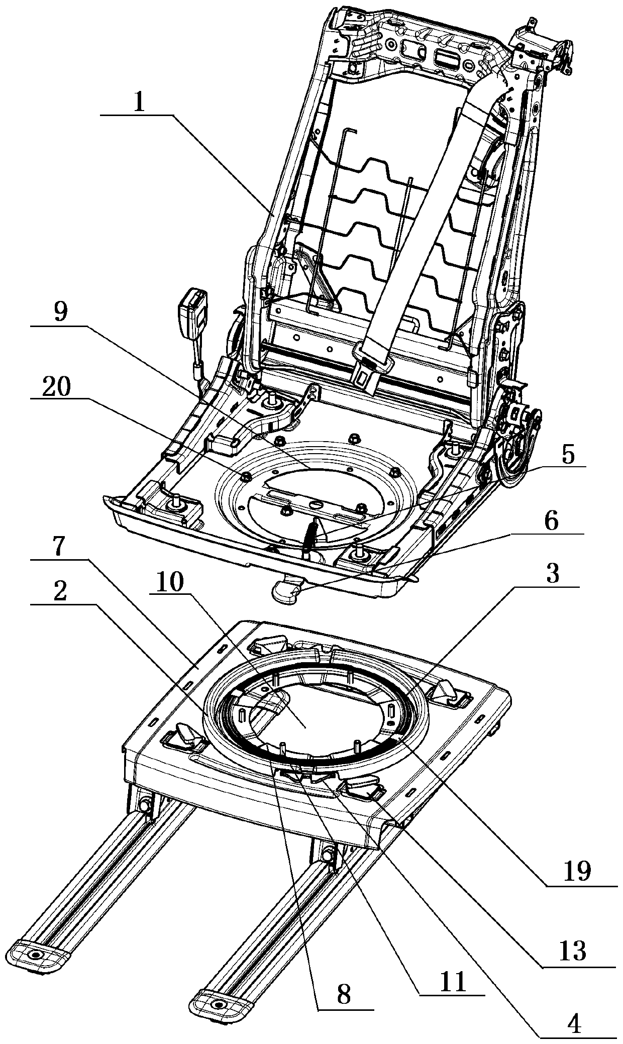 Multifunctional rotating seat