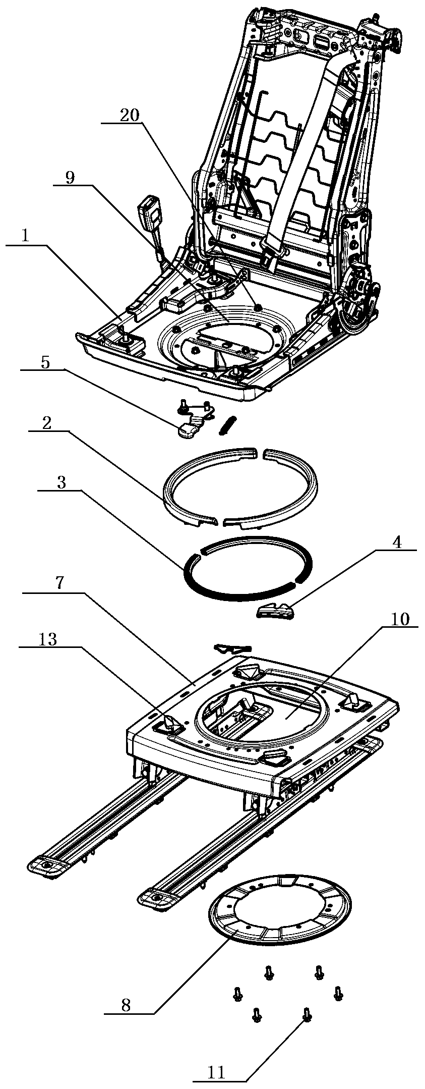 Multifunctional rotating seat