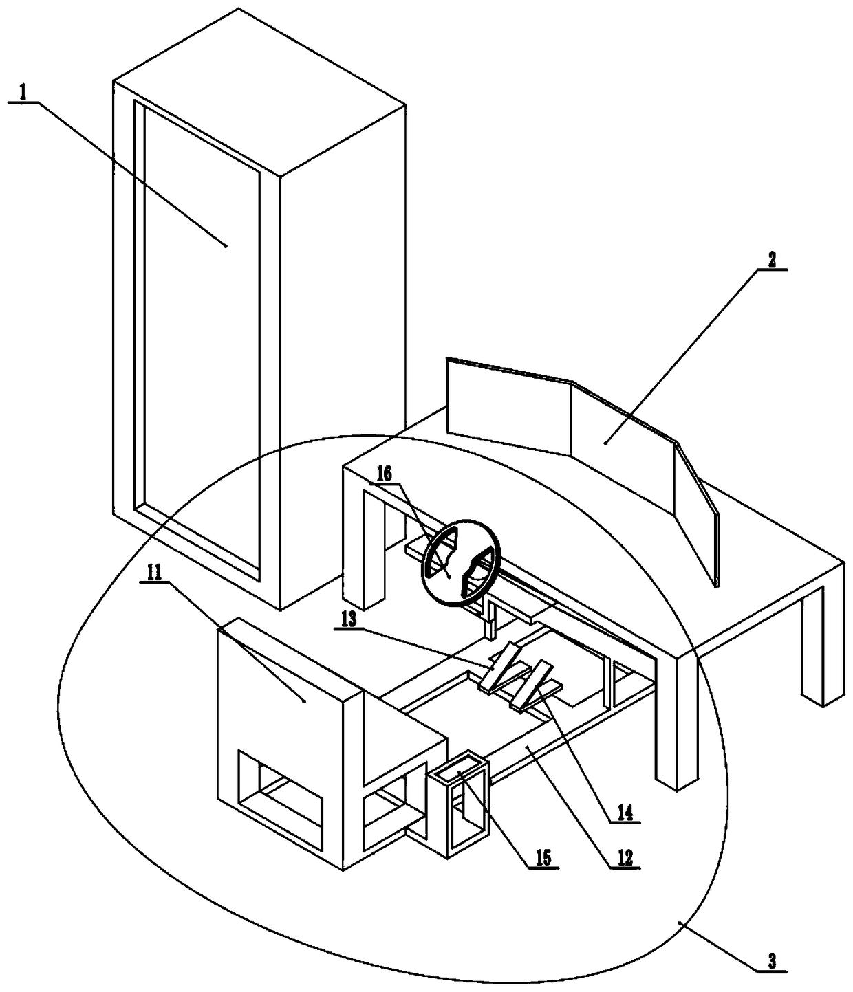 Automobile driving simulator test system and control method