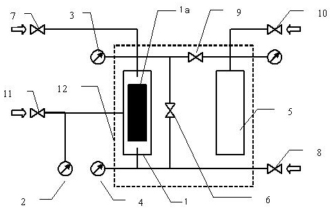 Method and device for measuring pore volume change of porous medium