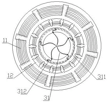 Vertical through reverse rotating paddle axial flow hydraulic generator and acting method thereof