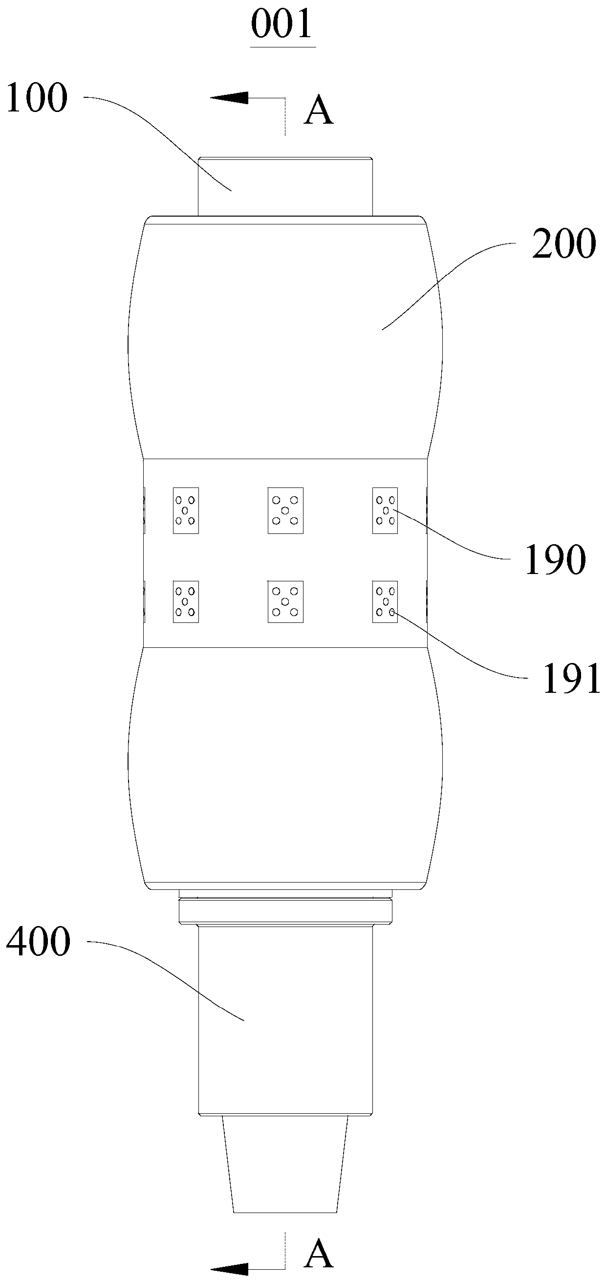 Reverse circulation drilling circulation channel switching short section