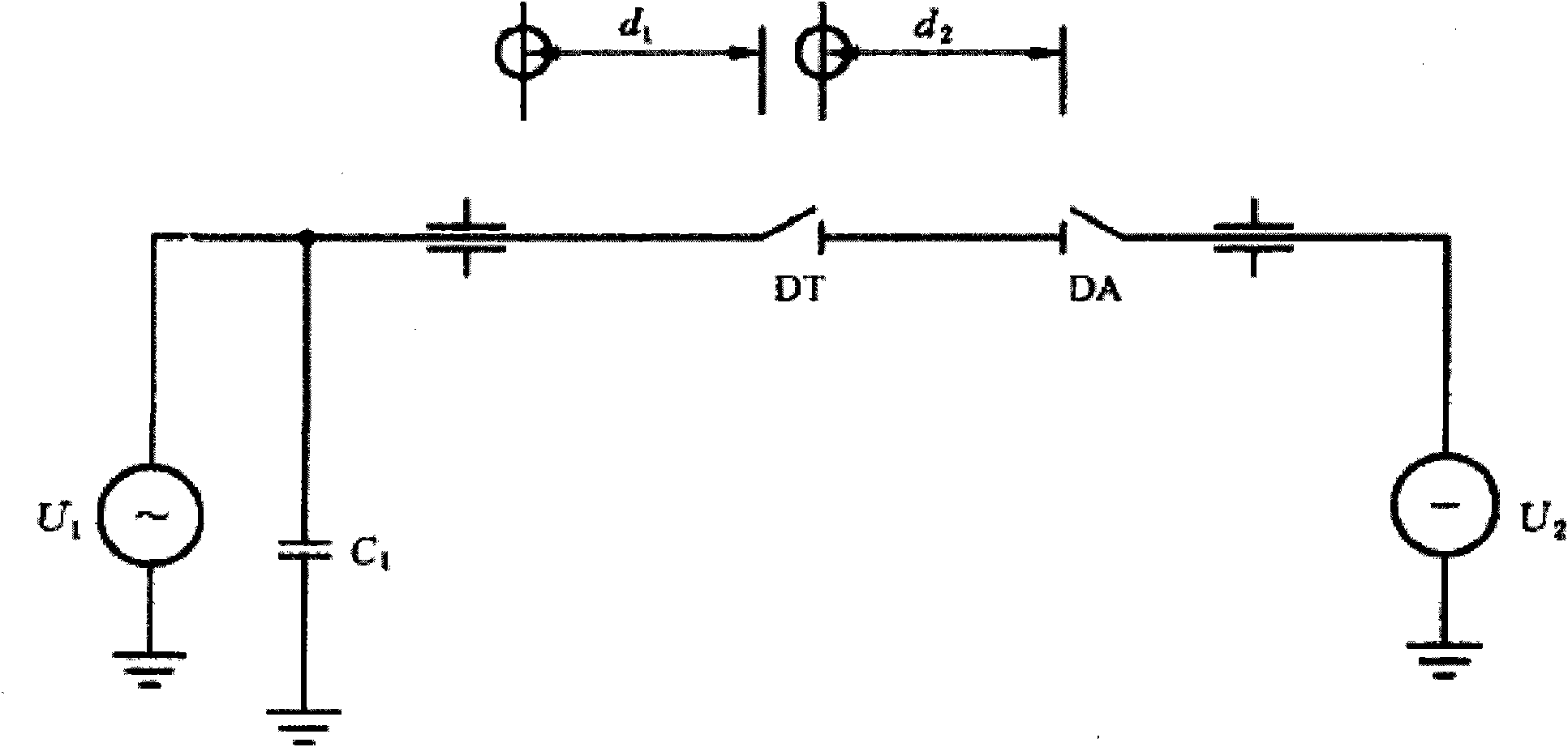 Method for simulating GIS transformer substation to produce very fast transient overvoltage (VFTO) and test circuit