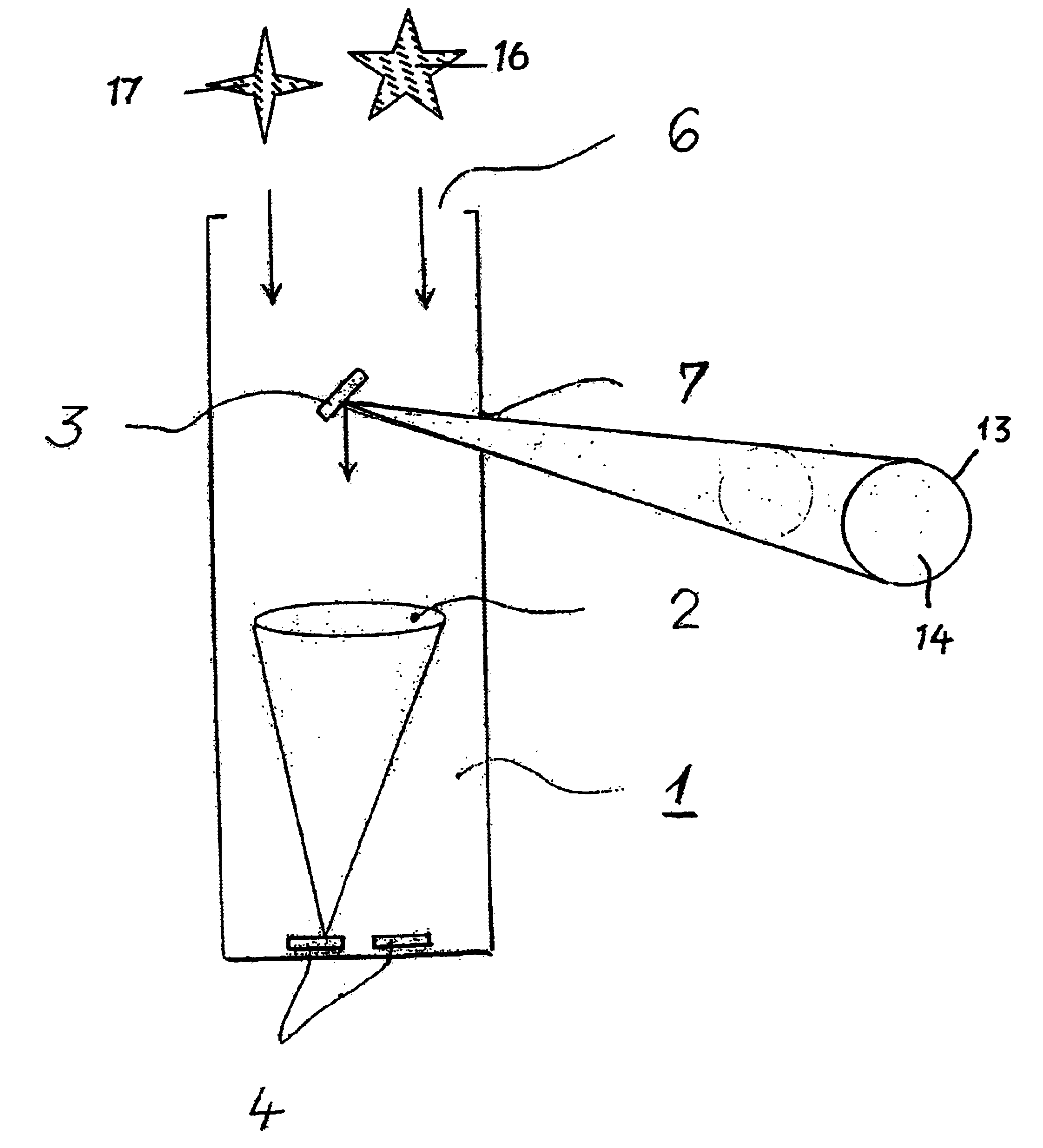 Combined earth/star sensor system and method for determining the orbit and position of spacecraft