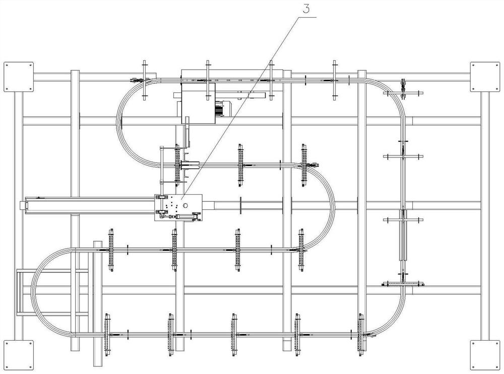 Explosive rod transferring device for hanging explosive strips