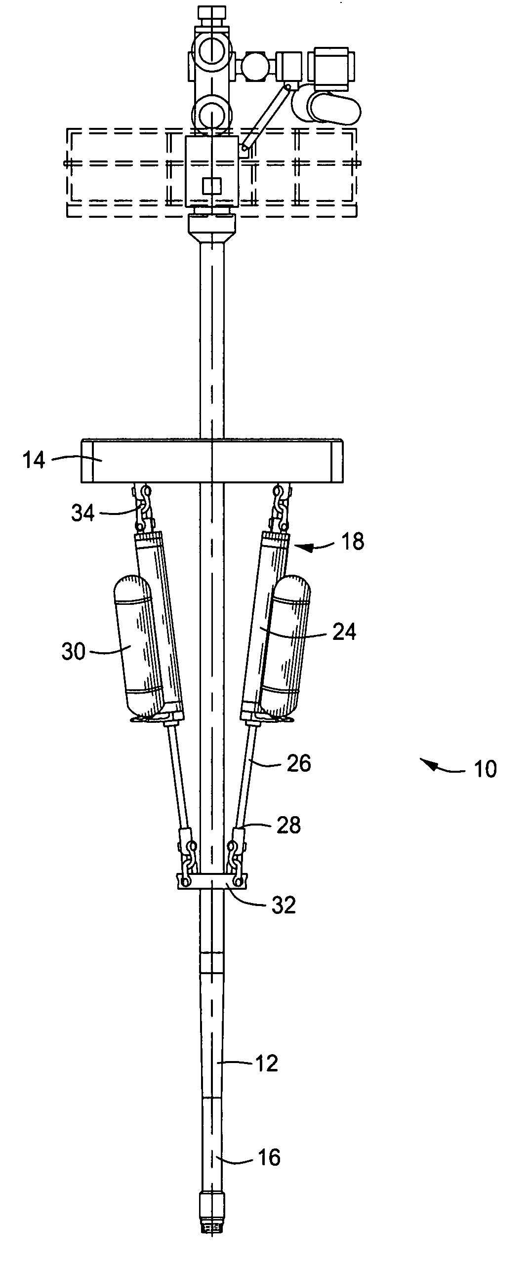 External high pressure fluid reservoir for riser tensioner cylinder assembly