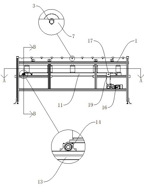 Production equipment for transportation guide roller