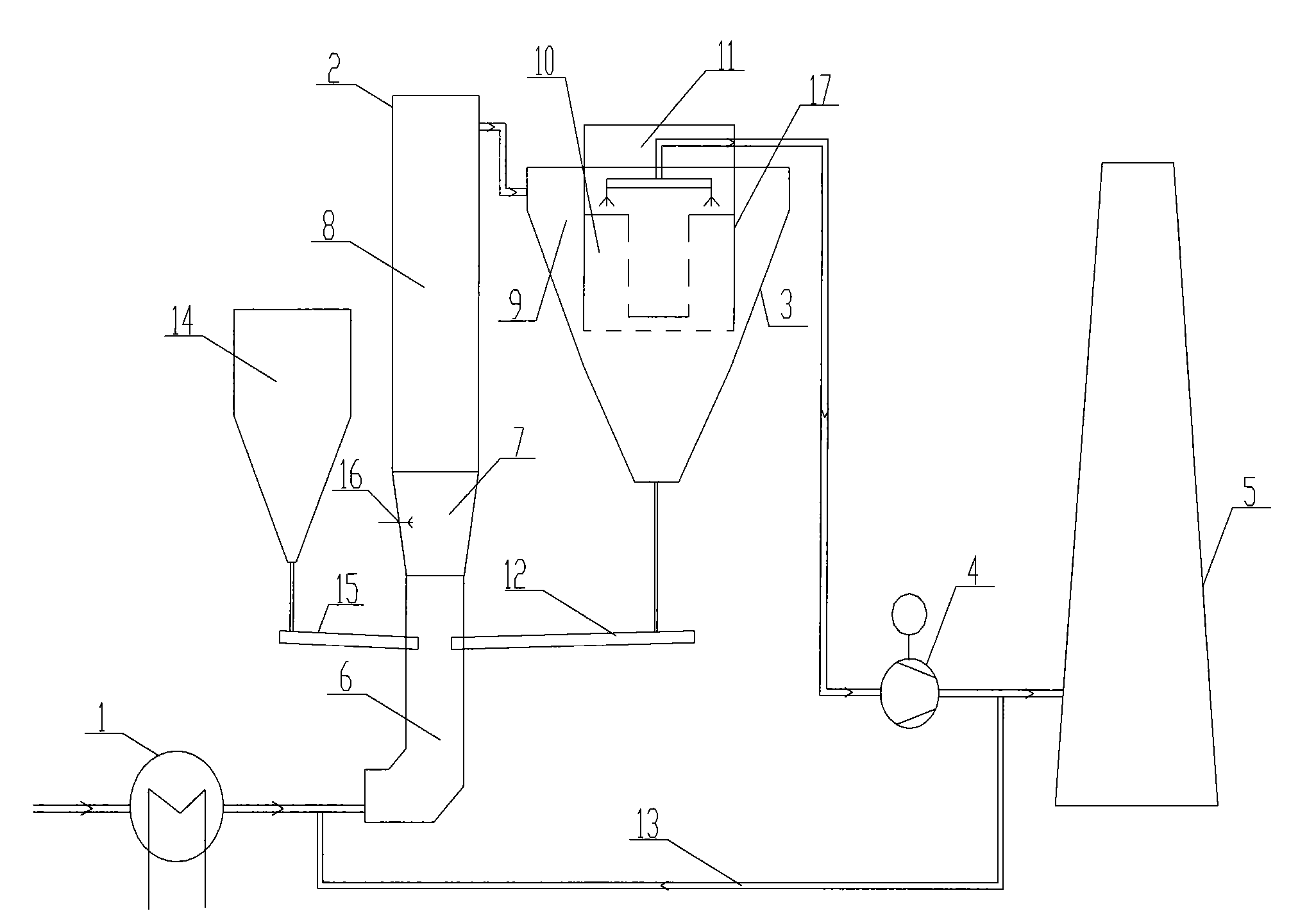 Clearing device for smoke pollutants of glass kiln and clearing method thereof