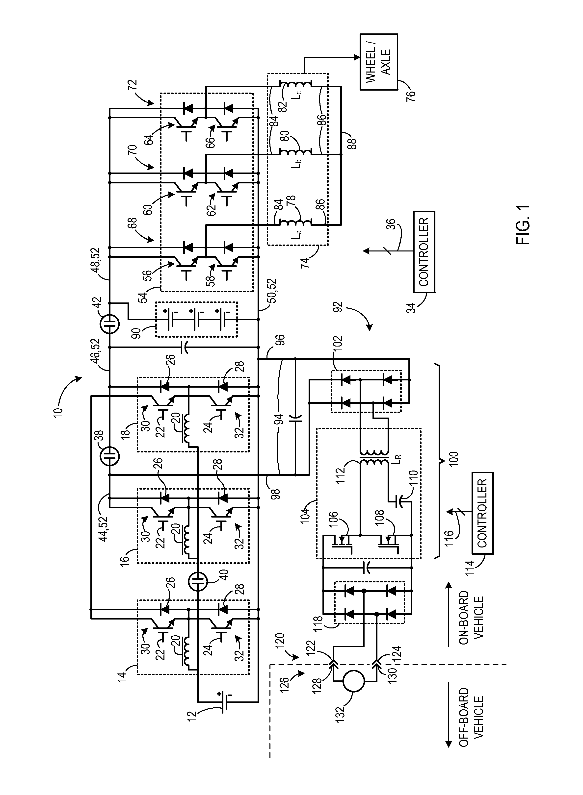 Apparatus for transferring energy using onboard power electronics with high-frequency transformer isolation and method of manufacturing same