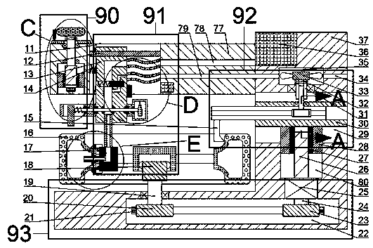 Tire dismounting device with air leaking detecting function