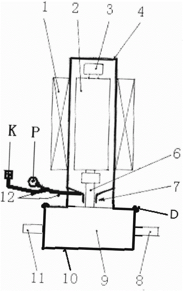 Application method and structure of pump including immersion pump supported by air jacking seal