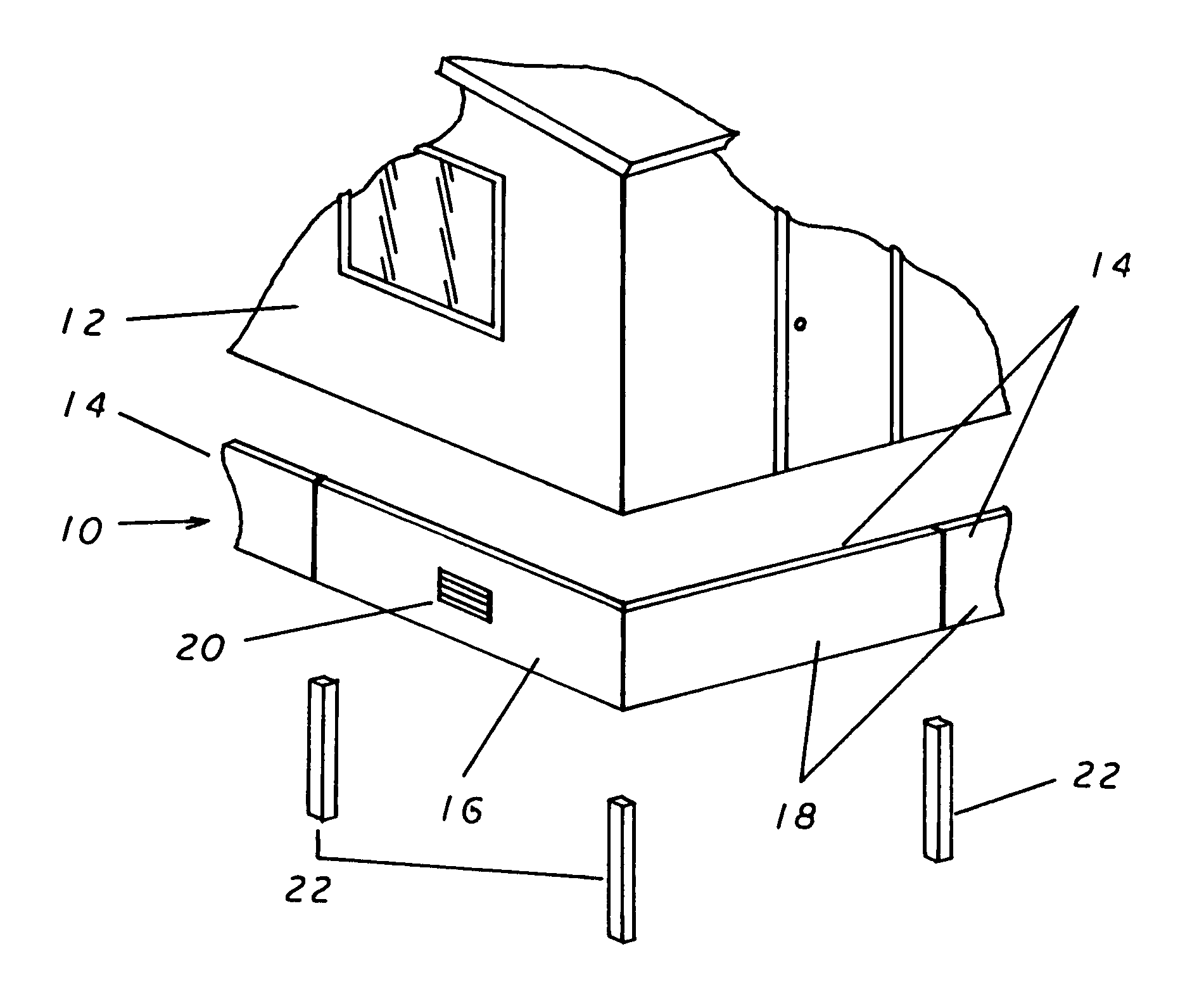 Foundation system for prefabricated houses