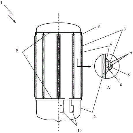 LED light emitting device and LED filament lamp