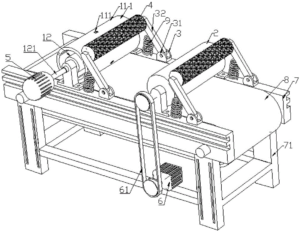 Flattening mechanism for textiles