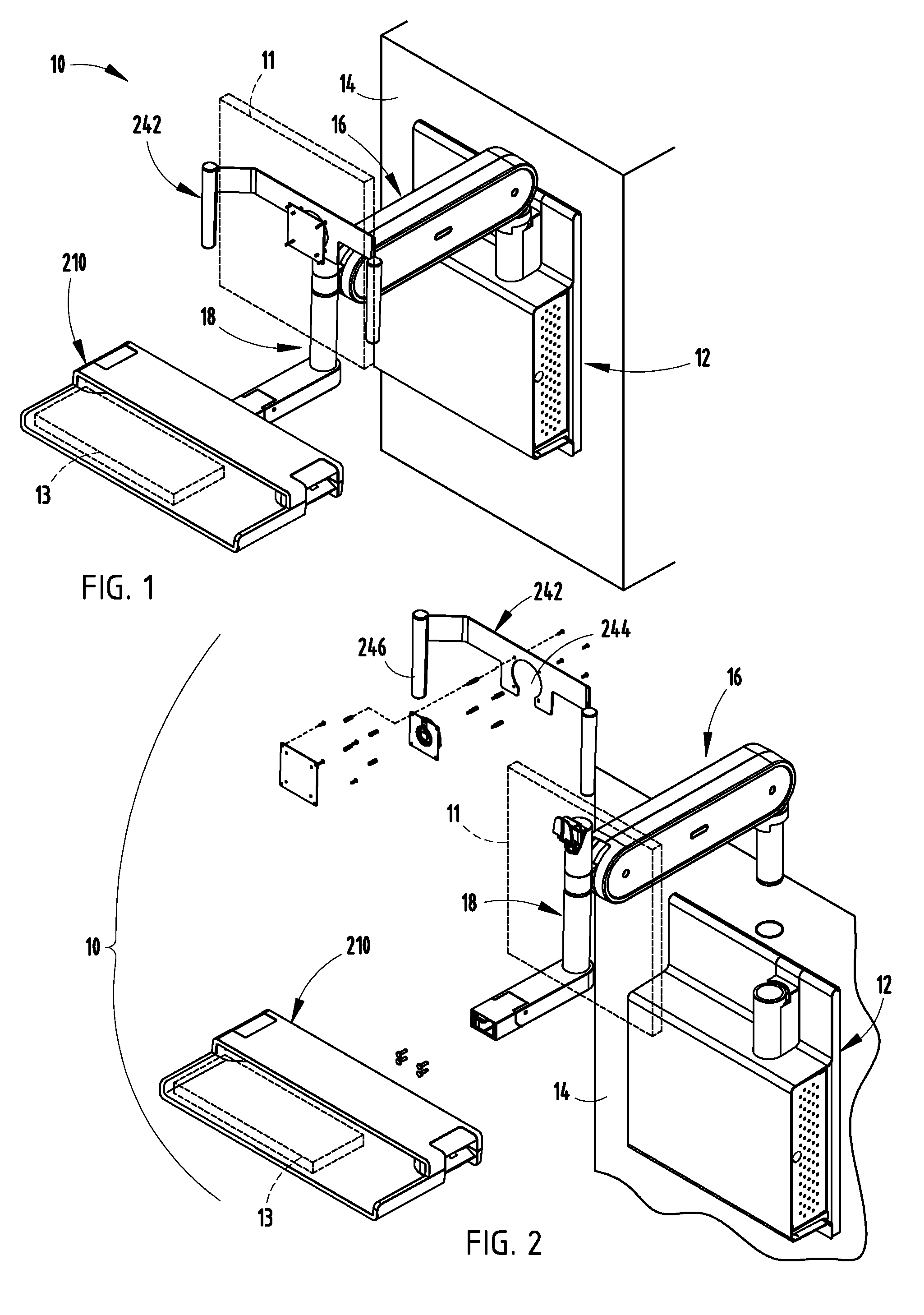 Wall mounted workstation