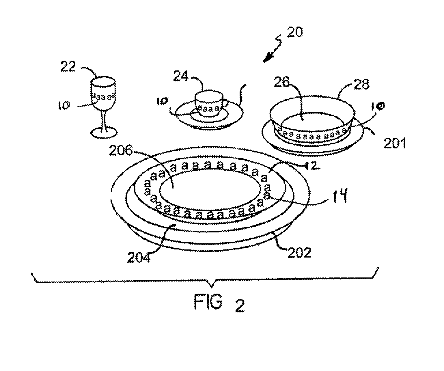 Removable Border Ornamentation for Dinnerware and the Like