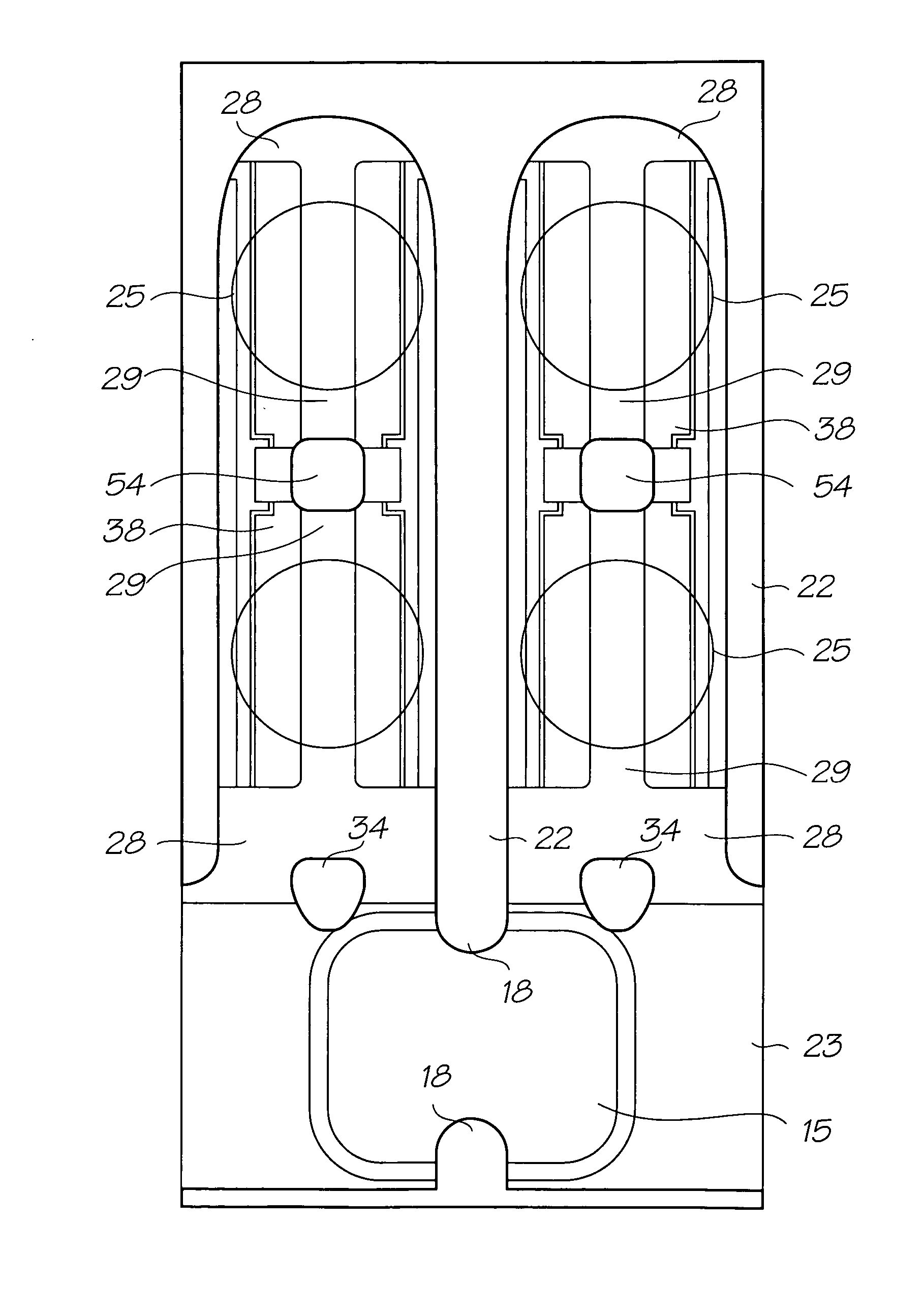 Inkjet printhead with multi-nozzle chambers