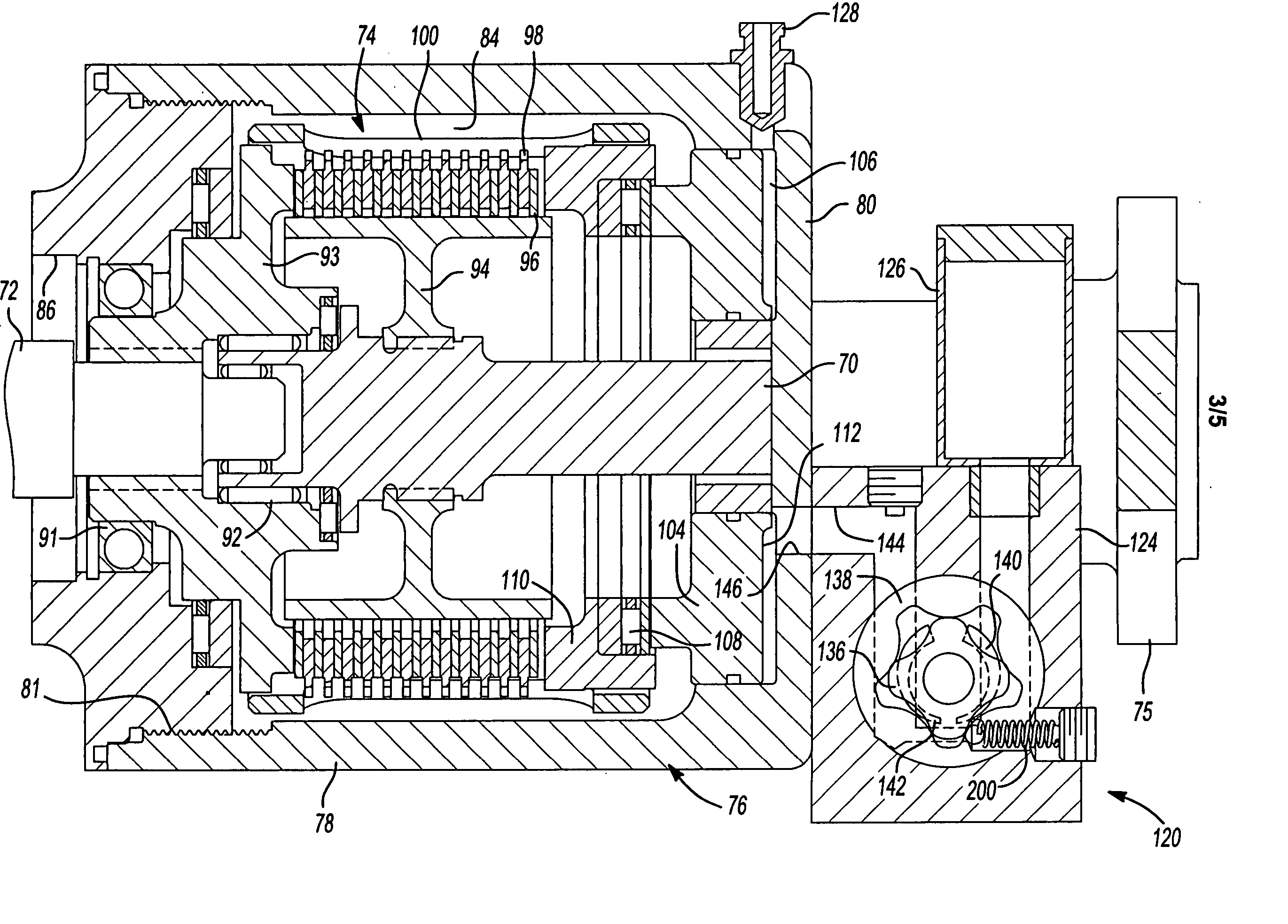 Electronically-controlled hydraulically-actuated coupling