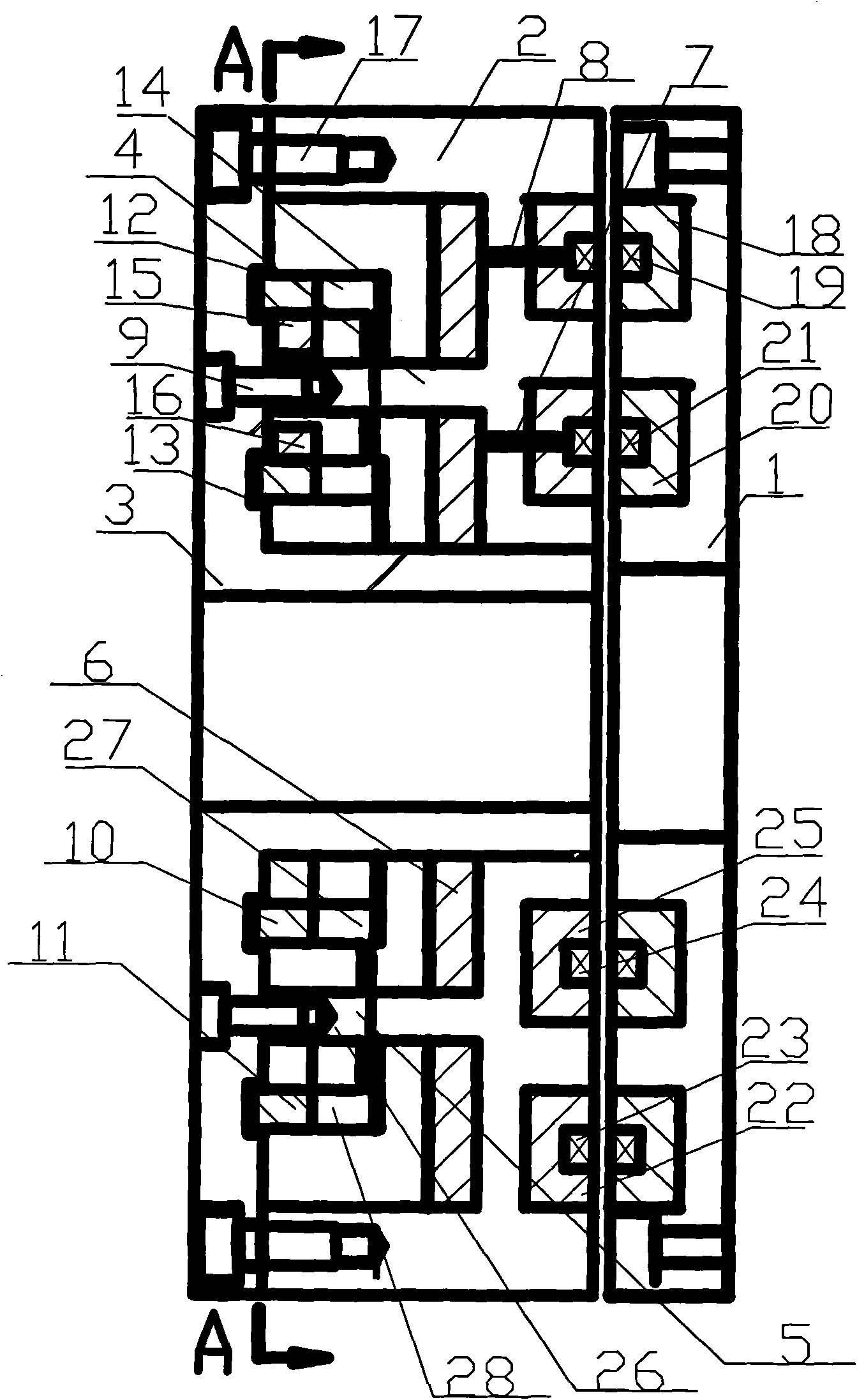 Online automatic balance executing device of rotor of machine rotating at high speed