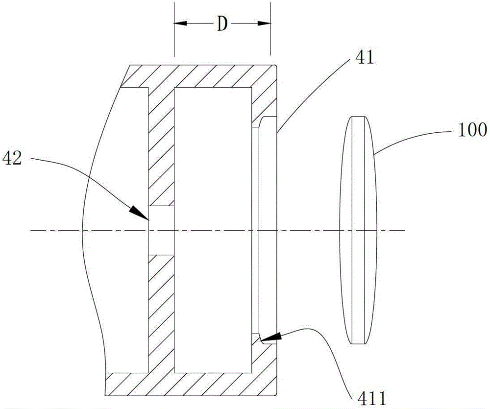 Convex lens focus detection device