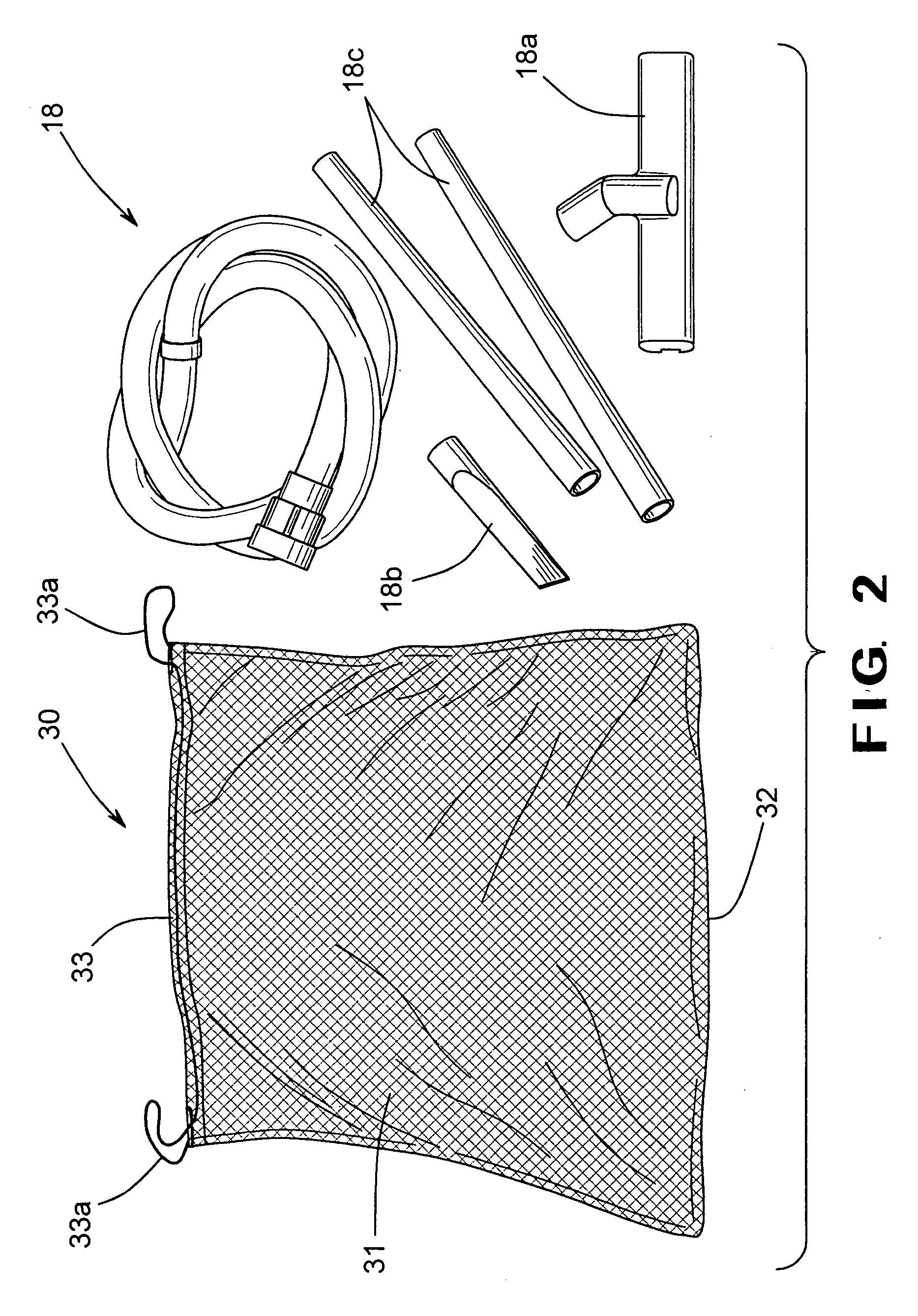 Wet/dry utility vacuum and implement bag assembly