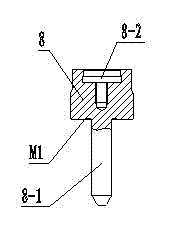 Checking fixture for measuring depth of bottom hole of valve retainer of engine cylinder cover