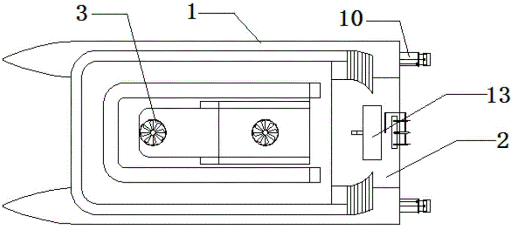 Variable double-body air cushion yacht