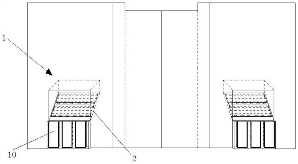 Caisson type lock head centralized water delivery system