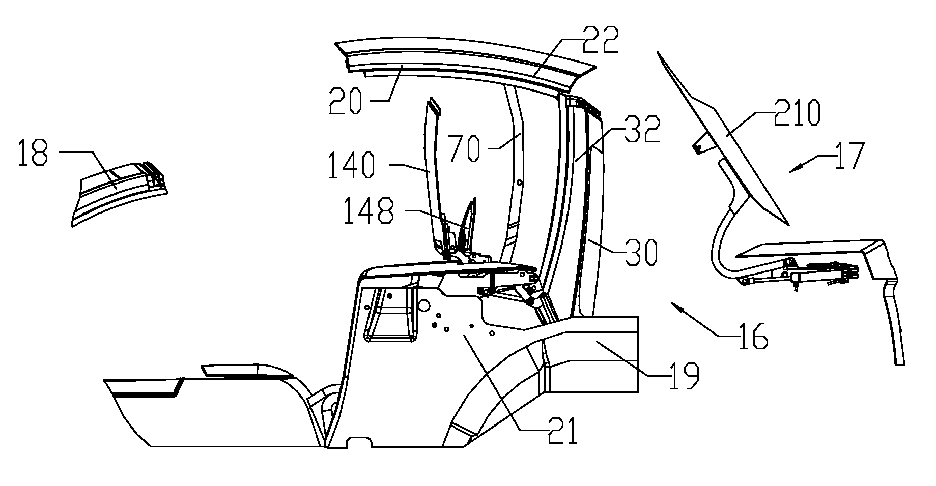 Hard top convertible roof system