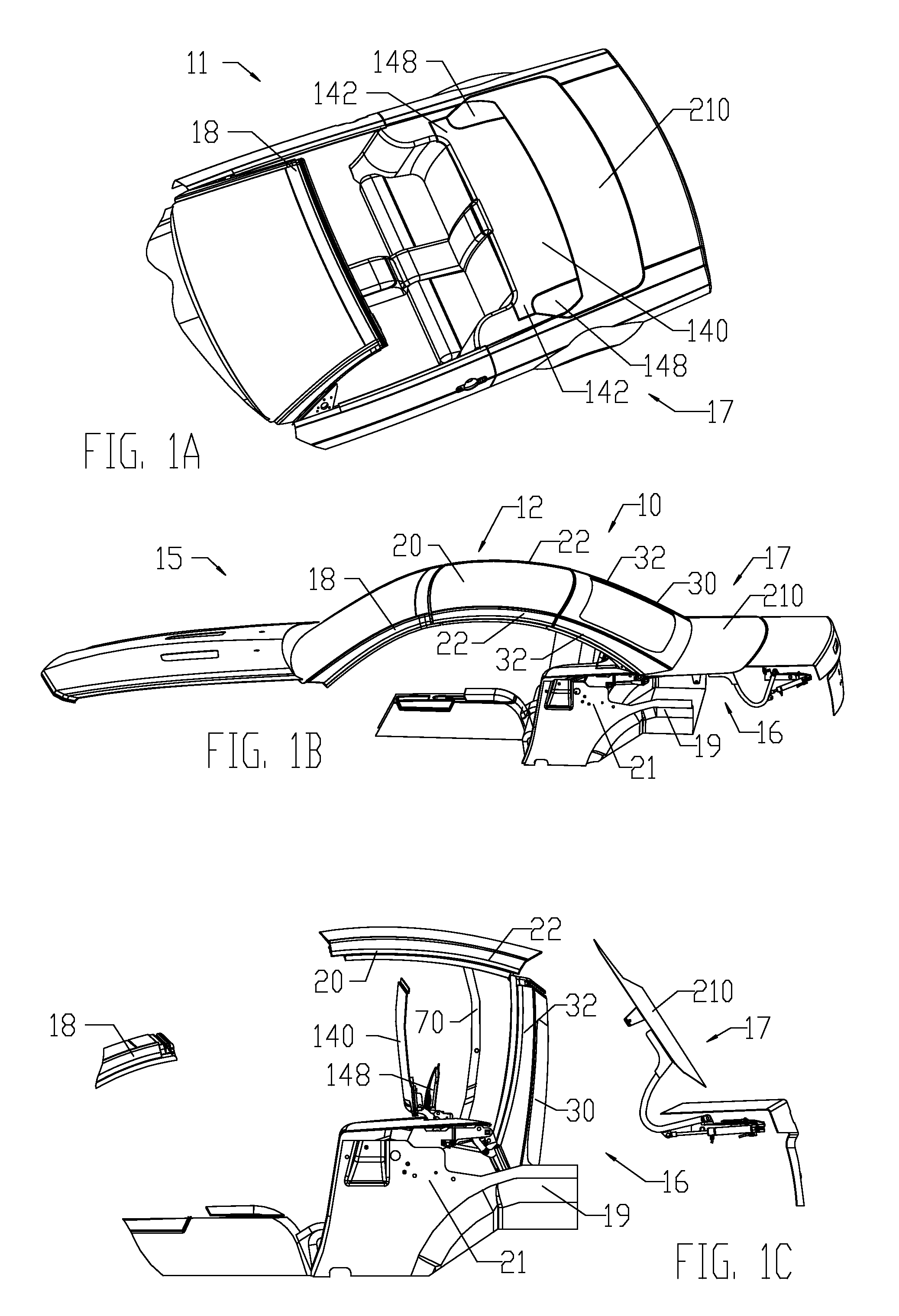 Hard top convertible roof system