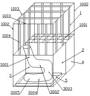 Hare cage with cave and capable of preventing hares from bruises