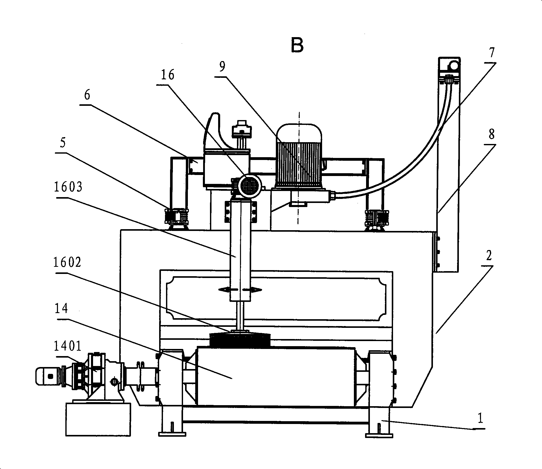 Full-automatic multi-grinding head polishing machine moving independently