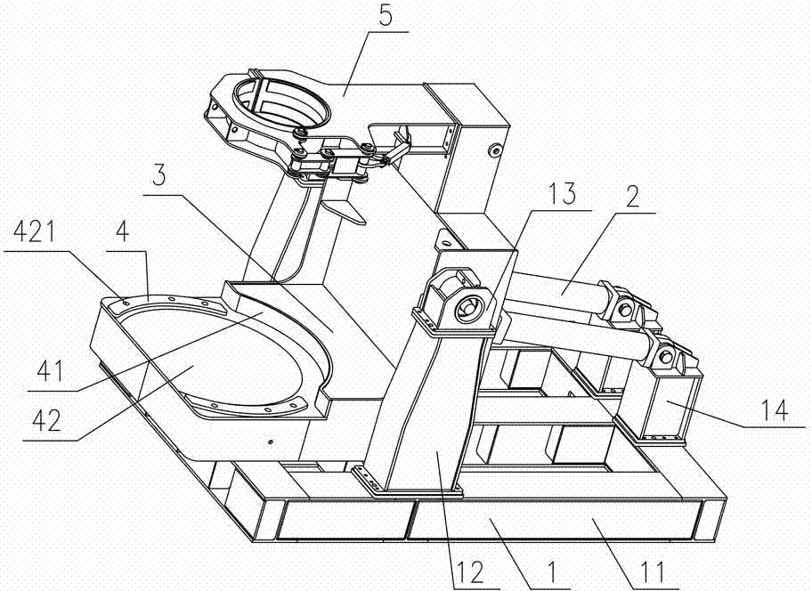 Turnover device used for main shaft of wind power generator