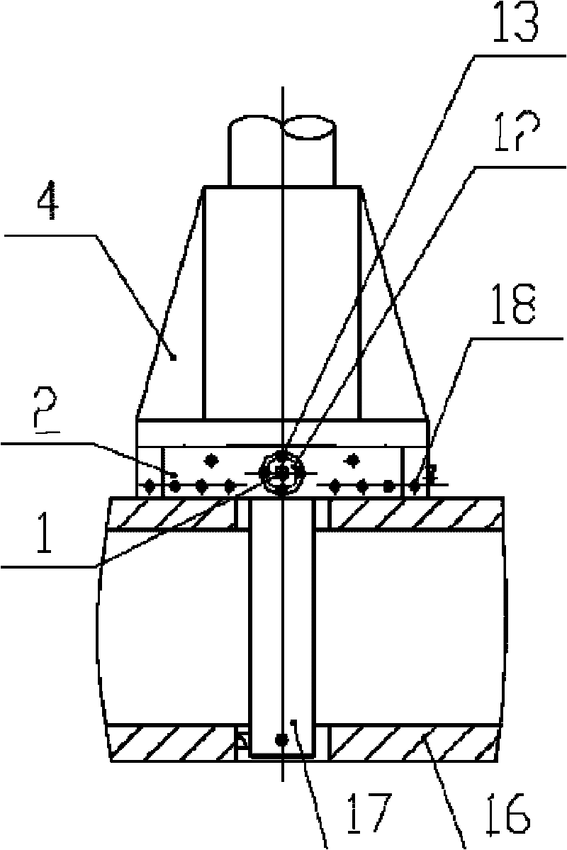 Processing device of rotational platform hole