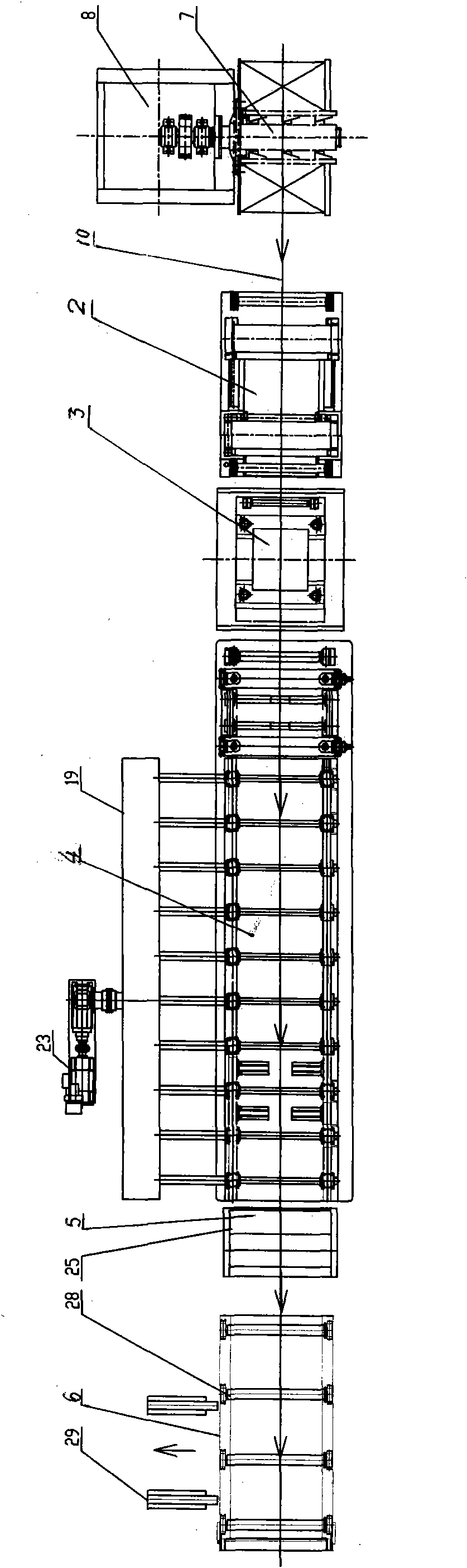 Punched high-frequency welded pipe unit