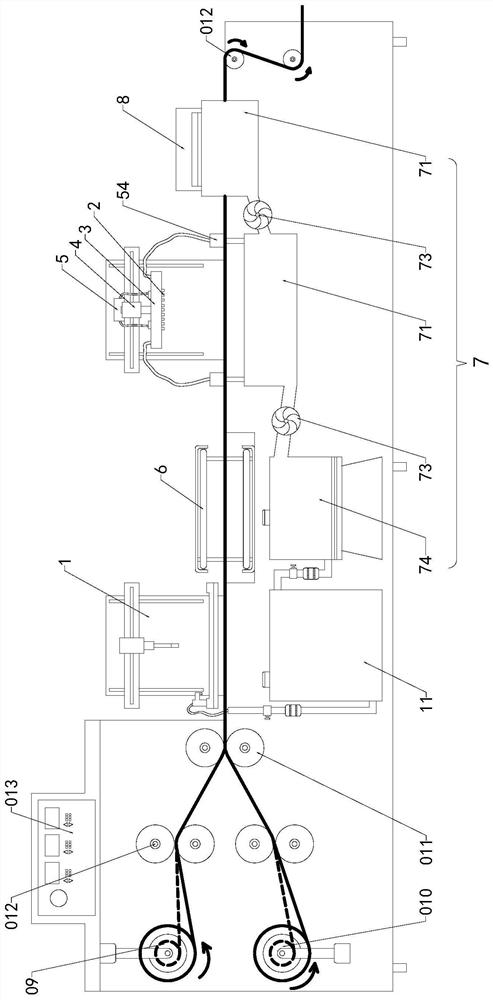 Forming device of graphene RFID electronic tag antenna